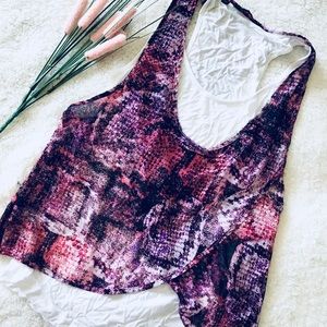 Guess Purple Printed Chiffon Tank